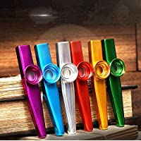 6 Pcs Metal Kazoo-Mirlitón de 6 Colores-para acompañamiento de Instrumento Musical (6)